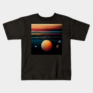 Surfaces of a solar system Kids T-Shirt